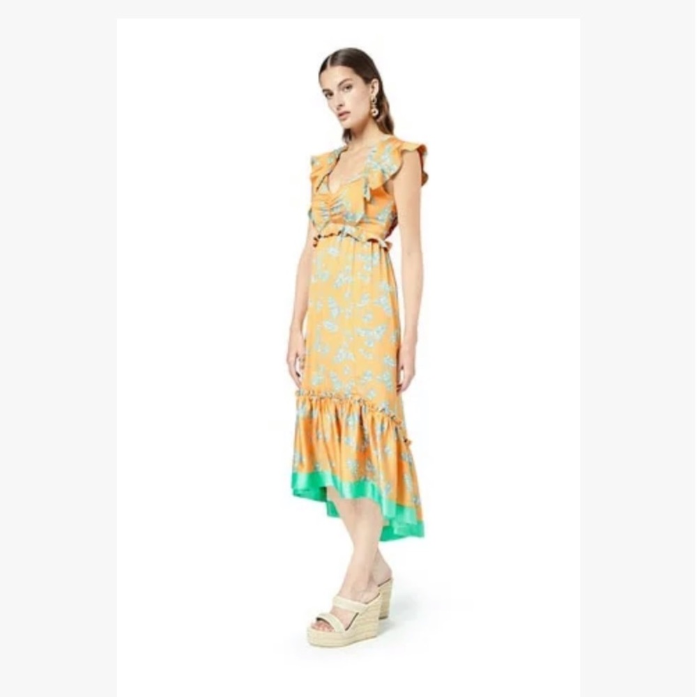 Three Floor Lemonana Yellow Dress Sz 8